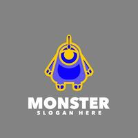 Monster line colorful logo vector