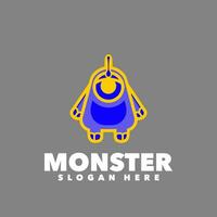 monstruo línea vistoso logo vector