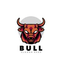 Bull angry mascot logo vector