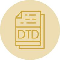 Dtd File Format Vector Icon Design