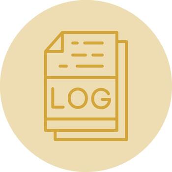 LOG File Format Vector Icon Design