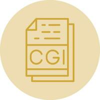 Cgi File Format Vector Icon Design