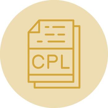 CPL File Format Vector Icon Design