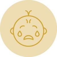 Baby crying Vector Icon Design