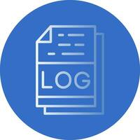 LOG File Format Vector Icon Design