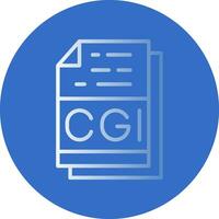 Cgi File Format Vector Icon Design