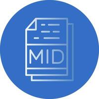 MID File Format Vector Icon Design