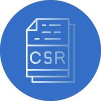 CSR File Format Vector Icon Design