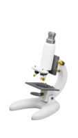 3d renderen van microscoop voor gebruik in de laboratorium, uitrusting voor aan het studeren en onderzoeken klein deeltjes png