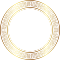 Chinese golden circle frame decorative design. png