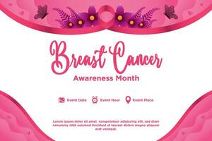 Vector Gradient Breast Cancer Awareness Month