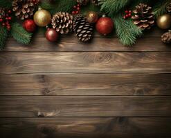 Wooden Christmas background photo