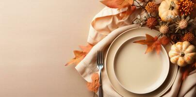 Thanksgiving dinner background photo