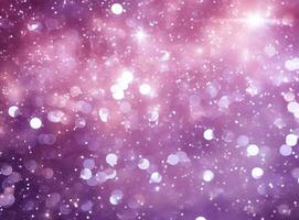 Purple and silver glitter bokeh background with light diffraction photo