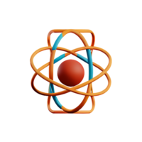 Atom 3d Rendern Symbol Illustration png