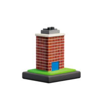 brick 3d rendering icon illustration png