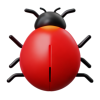 ladybug 3d rendering icon illustration png