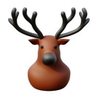 reindeer 3d rendering icon illustration png