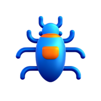 bug 3d rendering icon illustration png