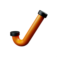 pipe 3d rendering icon illustration png