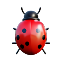 coccinelle 3d le rendu icône illustration png