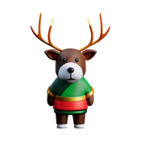 reindeer 3d rendering icon illustration png