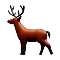 reindeer 3d rendering icon illustration png