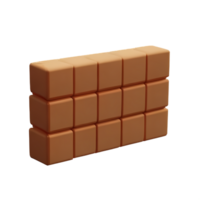 brick 3d rendering icon illustration png