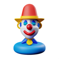 clown 3d rendering icon illustration png