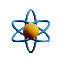 atom 3d rendering icon illustration png