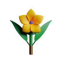 jasmine flower 3d rendering icon illustration png