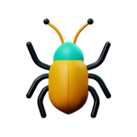 bug 3d rendering icon illustration png