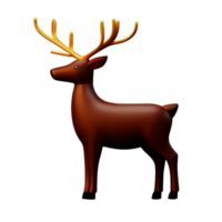 reindeer 3d rendering icon illustration png