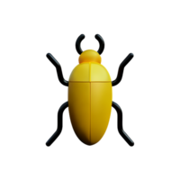 bug 3d rendering icon illustration png