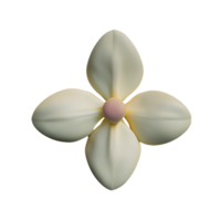 jasmine flower 3d rendering icon illustration png