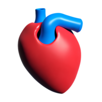 human real heart 3d rendering icon illustration png