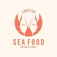 Lobster Logo Simple Design Template vector