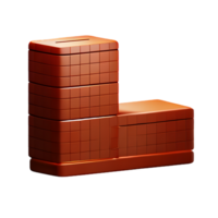 brick 3d rendering icon illustration png