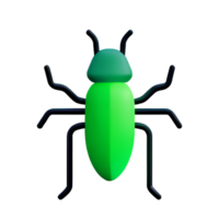 bug 3d rendering icon illustration png