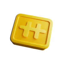 butter 3d rendering icon illustration png