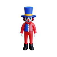 clown 3d rendering icon illustration png