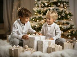 linda niños jugando juntos foto