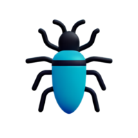 bug 3d rendering icon illustration png