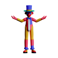 clown 3d renderen icoon illustratie png
