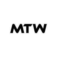 mtw letra logo diseño, inspiración para un único identidad. moderno elegancia y creativo diseño. filigrana tu éxito con el sorprendentes esta logo. vector