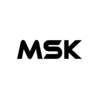 MSK Letter Logo Design, Inspiration for a Unique Identity. Modern Elegance and Creative Design. Watermark Your Success with the Striking this Logo. vector