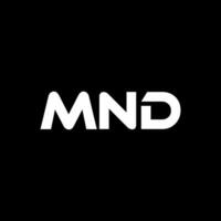 MND Letter Logo Design, Inspiration for a Unique Identity. Modern Elegance and Creative Design. Watermark Your Success with the Striking this Logo. vector