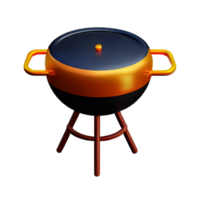 parrilla 3d representación icono ilustración png