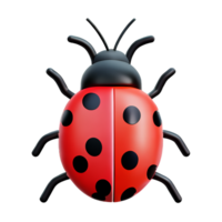 coccinelle 3d le rendu icône illustration png