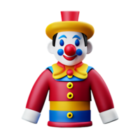 payaso 3d representación icono ilustración png